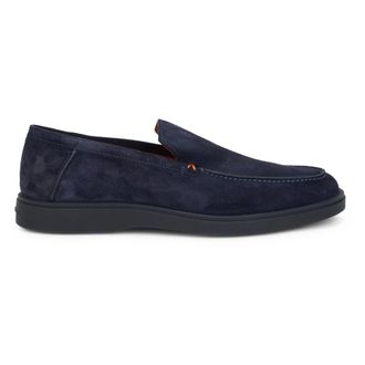 Santoni Suede loafers - male - Santoni - Loafers - Blue - 10 UK - Shoes