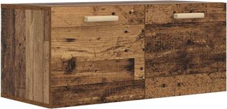 vidaXL Armario De Pared Montada En La Pared Madera Envejecida Vidaxl