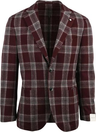 L.B.M. 1911 Wool Cashmere Blend Jacket with Rounded Silhouette and Notch Lapels