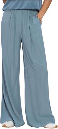By-Bar Amsterdam Dames Broeken Benji Viscose Pants - Dames - Wijde Broeken - Blauw - S - Broeken
