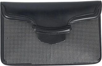 Alexander McQueen Pre-owned Clutches, female, Black, Size: ONE SIZE Pre-owned Leather Pouch