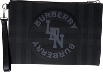 Burberry Edin Wallet - Heren - Portefeuilles - Zwart - ONE Size - Katoen - Accessoires