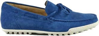 Cal&ograve; Suede Loafers With Decorative Bow And Textured Grip