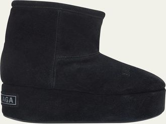 Balenciaga Alaska Platform Suede Ankle Booties