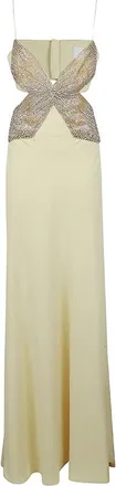 Costarellos Azmira Crystal-embellished Cut-out Maxi Dress