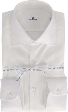 Sonrisa Geknoopte blouse - Heren - Zakelijke Overhemden - Wit - XL - Katoen - Overhemden