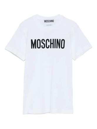 Moschino T-shirt in cotone con logo - Bianco