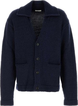 1989 STUDIO Pocket Cardigan Sweater - Heren - Vesten - Blauw - L - Wol - Truien & Vesten