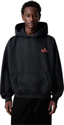 Rhude American Spirit Hoodie - Heren - Sweatshirts & Hoodies - Zwart - Maat: L Katoen