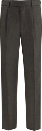 Ermenegildo Zegna Pantaloni in lana e cashmere - - Trousers - Uomo - Grigio - M