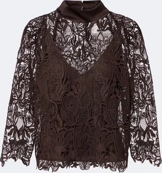 Max Mara Floral lace top