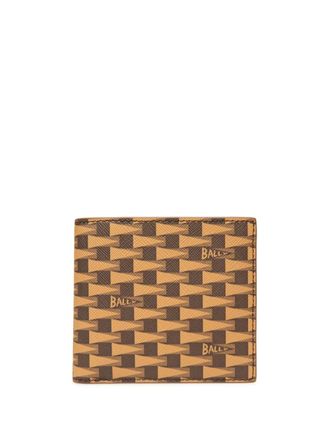 Bally Portafoglio Pennant con stampa - Marrone