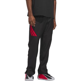 adidas Anthony Edwards Crazy Lite Pants in Black/Pure Ruby at Nordstrom, Size Xx-Large