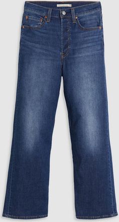 Levi's Womens Levis Ribcage High Rise Straight Leg Jeans in Cool Agenda - Blue - Size 25W/29L