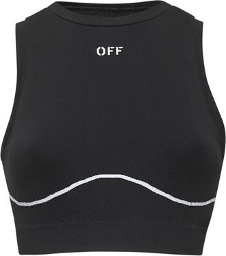 Off-white Off Stamp Seamless Top - Dames - Tops zonder mouwen - Zwart - M - Tops
