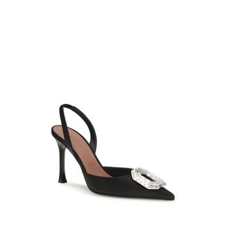 Amina Muaddi Camelia Heel - Black