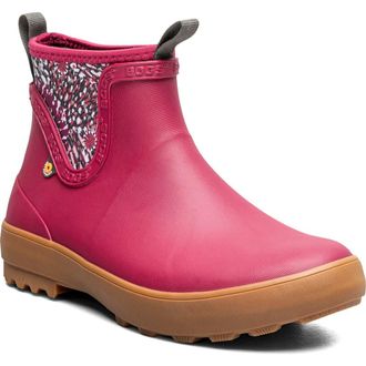 Bogs Harper Waterproof Chelsea Rain Boot in Berry at Nordstrom, Size 10