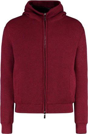 Moorer Felpa con zip - Rosso