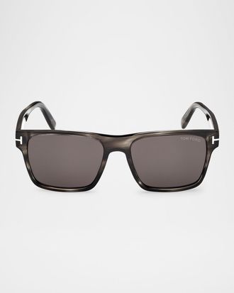 Tom Ford Men & apos;s Calder Acetate Square Sunglasses