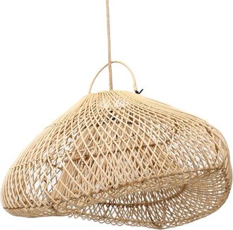 Bazar Bizar L&aacute;mpara colgante de rat&aacute;n en marr&oacute;n 80x80x57,5 cm