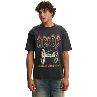Cotton On Mens Premium Loose Fit Music T-Shirt in Washed Black - Ac Dc - For at Nordstrom, Size Medium