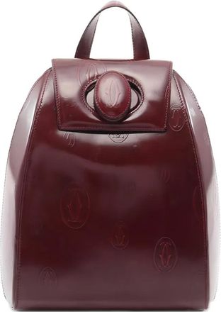 Cartier 10s leather pattern backpack - Red