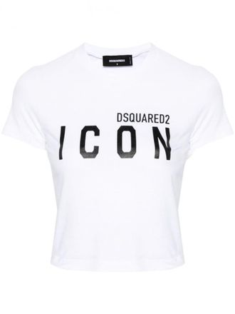 Dsquared2 White White Logo Print T-Shirt