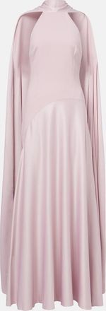 Solace London Cece halterneck cr&ecirc;pe and satin gown
