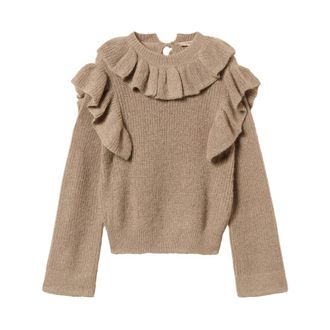 Twinset Trui met ronde hals - Dames - Ronde hals truien - Beige - S - Truien & Vesten