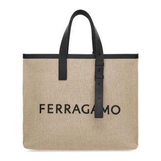 Ferragamo Embossed Logo Tote Bag