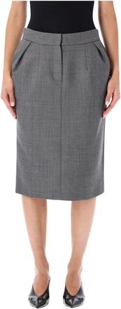 Magda Butrym Rokken, Dames, Grijs, S, Midi Rok