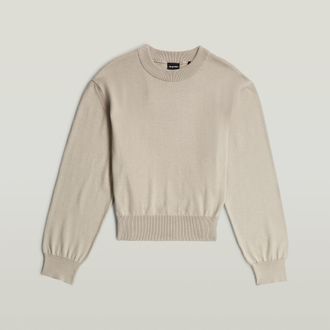 G-Star Rib Knit Sweat Trui - Beige - Dames