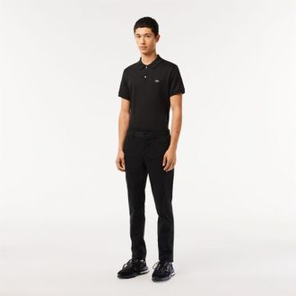 Lacoste Heren Biologisch Katoenen Slanke Chino (Zwart)