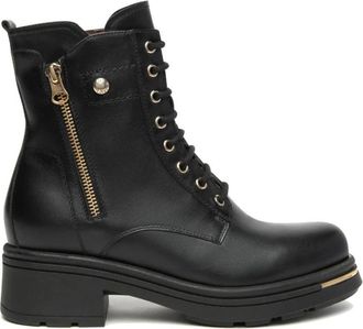 Nero Giardini Lace-up Boots - Dames - Veterlaarzen - Zwart - 36 EU - Leer - Schoenen