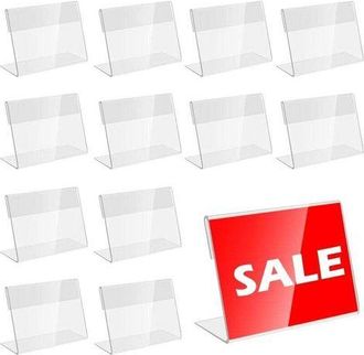 OEM Juego De 30 Portatarjetas Verticales De Acr&iacute;lico, Portatarjetas De Escritorio De Acr&iacute;lico, Portatarjetas Transparentes, Soporte De Escritorio Adecuado