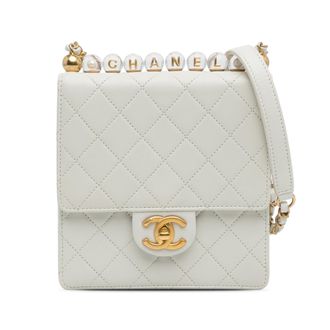 Chanel Gequilted Schoudertas Leer