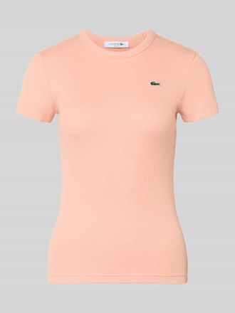 Lacoste Sport Slim Fit T-Shirt aus reiner Baumwolle in Apricot, Gr&ouml;&szlig;e 34