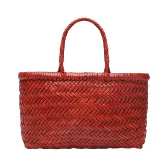 Dragon Diffusion Tote Bags, female, Orange, Size: ONE SIZE Borsa a Mano in Pelle Intrecciata