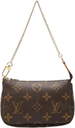 Louis Vuitton Pre-owned Mini Pochette Accessoires - Dames - Vintage Mini Tas - Bruin - ONE Size - Vintage