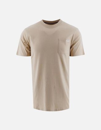 Aquascutum Mens Cotton Emblem Logo Beige T-Shirt - Cream - Size: 38