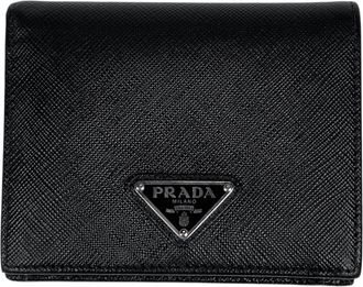 Prada Black Leather Wallet (Bi-Fold) (Pre-Owned)