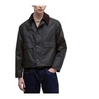 Barbour Spey Slim Waxed Jacket - Heren - Jassen - Bruin - Maat: L Katoen