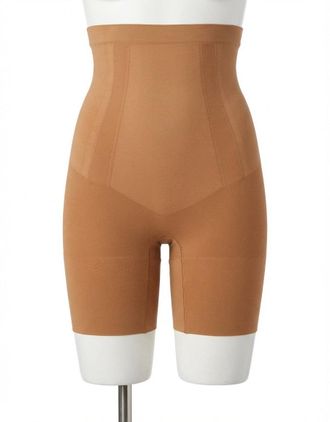 Spanx High-Waisted Mid-Thigh Shorts In Naked