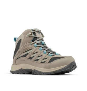 Columbia Womens Crestwood Mid Waterproof Hiking Shoe, Dark Grey, Kettle, 8.5 Wide