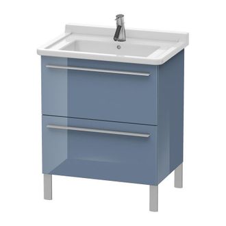 Duravit Duravit X-large Mueble De Pared 6535, 2 Extra&iacute;bles, 650mm Para C&oacute;digo D 030470, Color (frente/cuerpo): Laca De Alto Brillo Stone Blue - Xl653504747