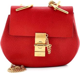 Chloé Borsa a tracolla Drew mini in pelle - Rosso