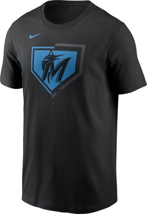 Nike Miami Marlins Icon Nike Mens MLB T-Shirt in Black | N19900AMQM-1E5