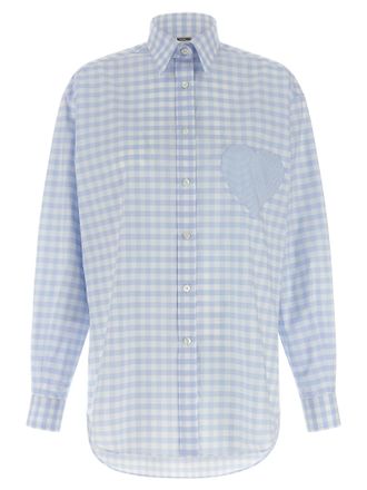 Moschino Womens Heart Vichy Shirt