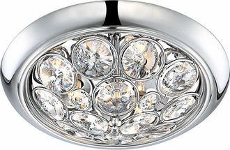 Globo Lighting Plafoniera moderna cromo K9 cristalli chiari Globo celia 46632-3D