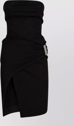 The Attico strapless midi dress asymmetric hem